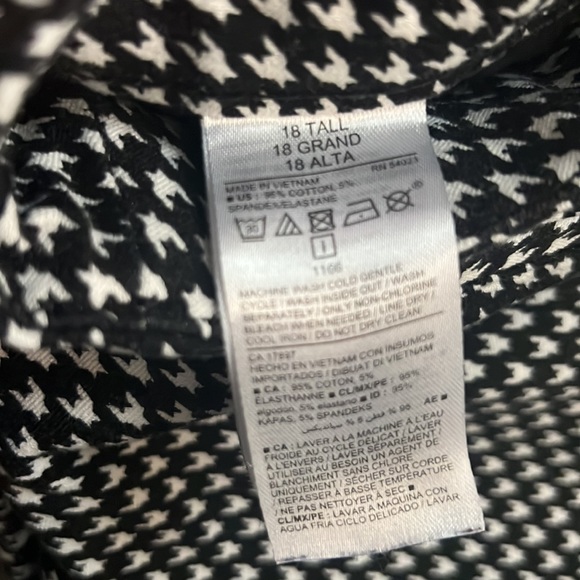 Old Navy Pixie Pant - Houndstooth - Size 18 Long - Picture 4 of 4